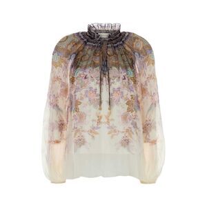 Zimmermann Women Printed Crepe Luna Blouse